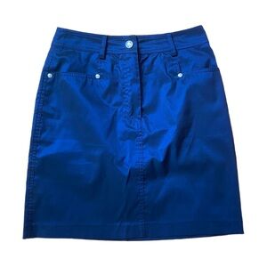 Y2K claude Montana BLU Dark Blue Shiny Mini Skirt